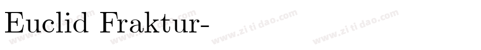 Euclid Fraktur字体转换